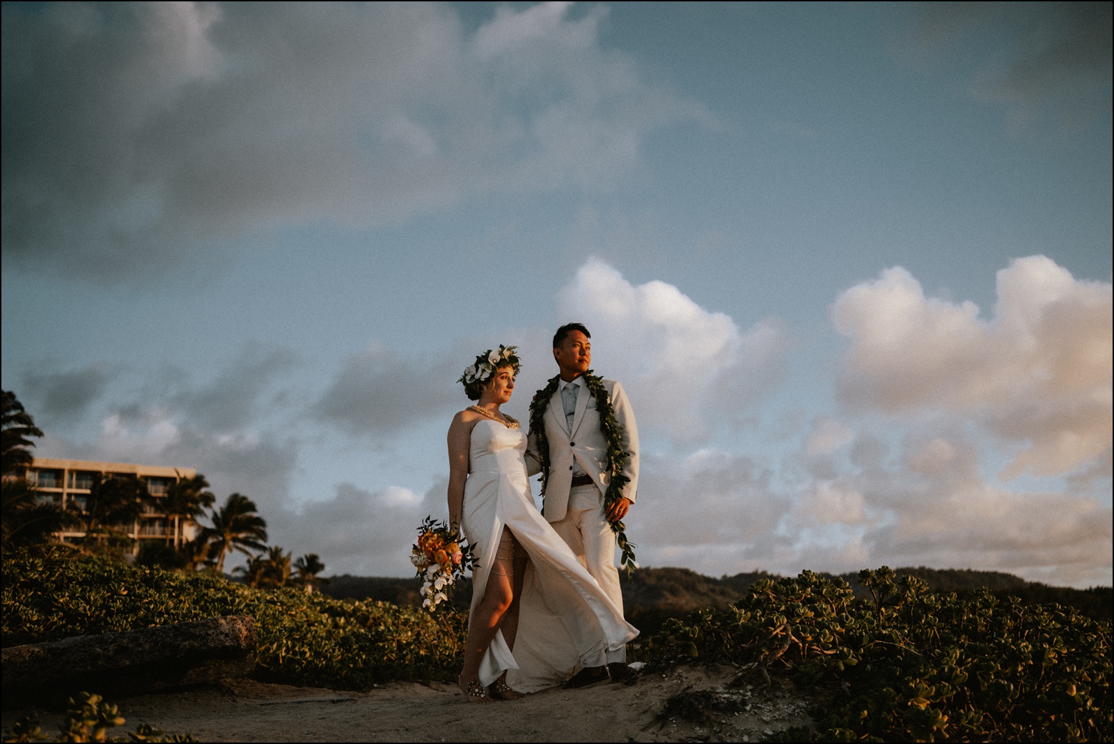 Tropical Beach Wedding at Turtle Bay Resort